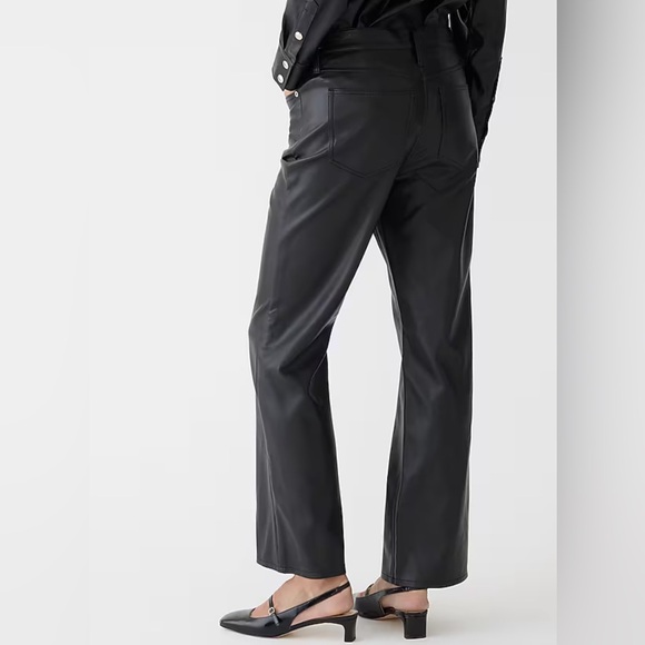J.Crew Slim wide-leg pant in faux leather - Picture 8 of 15